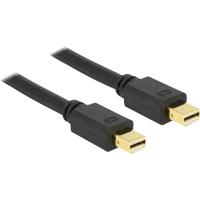 Delock 83475 DisplayPort-kabel Mini-displayport Aansluitkabel Mini DisplayPort-stekker, Mini DisplayPort-stekker 2.00 m Zwart Vergulde steekcontacten - thumbnail