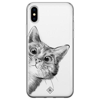 iPhone X/XS siliconen hoesje - Peekaboo