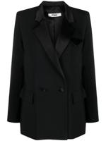 PNK Wollen blazer met dubbele rij knopen - Zwart