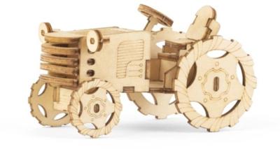 Kikkerland 3D-puzzel Tractor 15 x 9 cm hout bruin Kikkerland 3D-puzzel Tractor 15 x 9 cm hout bruin