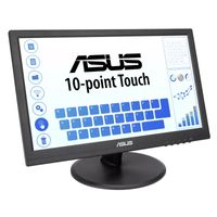 Asus VT168HR Touch Touchscreen monitor Energielabel: B (A - G) 39.6 cm (15.6 inch) 1388 x 768 Pixel 16:9 5 ms HDMI, USB, VGA TN LED - thumbnail