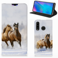 Huawei P30 Lite New Edition Hoesje maken Paarden - thumbnail