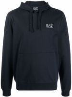 Ea7 Emporio Armani hoodie à logo imprimé - Bleu