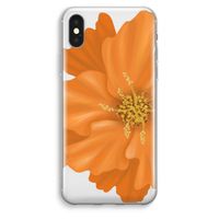 Orange Ellila flower: iPhone XS Max Transparant Hoesje - thumbnail