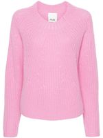 Allude pull nervuré à encolure rond - Rose