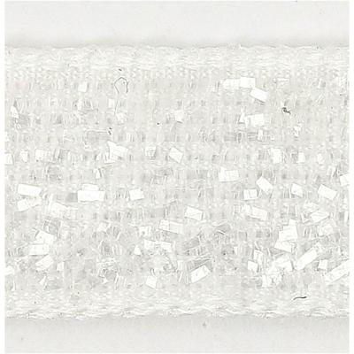 Creotime lint 5 m 10 mm witte glitter Creotime lint 5 m 10 mm witte glitter
