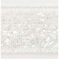 Creotime lint 5 m 10 mm witte glitter