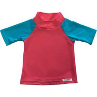 Bummis UV Shirt Pink/Aqua Sleeves - Maat XL (13-16 kilo) - thumbnail