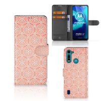 Motorola G8 Power Lite Telefoon Hoesje Pattern Orange