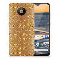 Nokia 5.3 TPU Case Gouden Bloemen