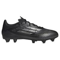 adidas F50 League voetbalschoenen voor dames en heren, zachte grondschoenen, Core Black Iron Met Goud Met, 39 1/3 EU