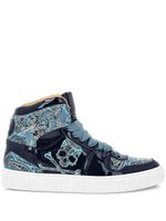 Philipp Plein baskets montantes Paisley - Bleu