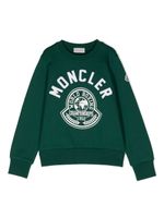 Moncler Enfant sweat à patch logo - Vert