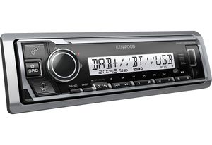 Kenwood KMR-M508DAB Autoradio enkel DIN Aansluiting voor stuurbediening, Bluetooth handsfree, DAB+ tuner, Spatwaterdicht