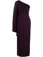 Solace London robe longue Lillia à design asymétrique - Violet