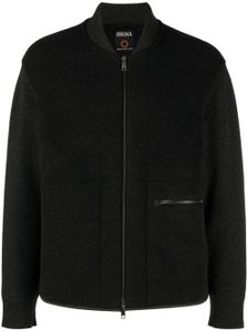 Zegna veste bomber à fermeture zippée - Gris