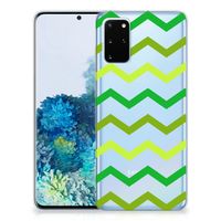 Samsung Galaxy S20 Plus TPU bumper Zigzag Groen