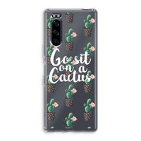 Cactus quote: Sony Xperia 5 Transparant Hoesje