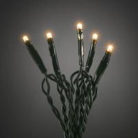 Konstsmide 6350-820 Micro LED lichtketting/voor binnen (IP20) / VDE getest / 24V interne transformator / 10 barnsteenkleurige diodes/zwarte kabel
