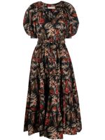 Ulla Johnson robe Olina à motif floral - Noir