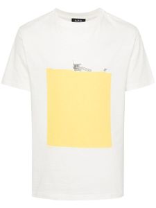 A.P.C. t-shirt en coton à imprimé graphique - Blanc