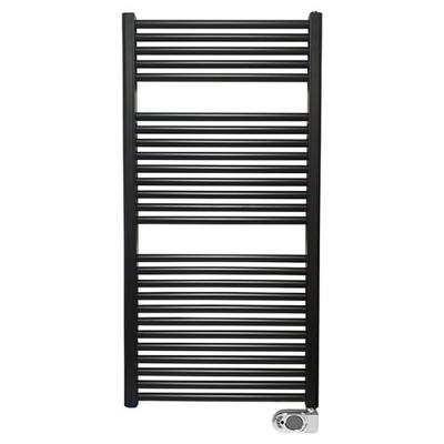 Wiesbaden Elara elektrische radiator 118,5x60 cm 700 W, mat zwart Wiesbaden Elara elektrische radiator 118,5x60 cm 700 W, mat zwart