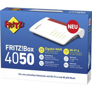 FRITZ!Box 4050 draadloze router Gigabit Ethernet Dual-band (2.4 GHz / 5 GHz) Zwart, Wit