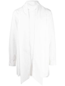 Yohji Yamamoto chemise en coton à col officier - Blanc