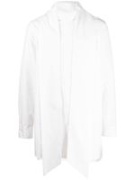 Yohji Yamamoto chemise en coton à col officier - Blanc