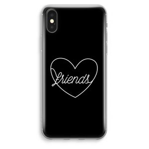 Friends heart black: iPhone XS Max Transparant Hoesje