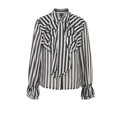 s.Oliver BLACK LABEL gestreepte blouse zwart/wit