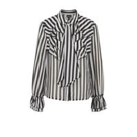 s.Oliver BLACK LABEL gestreepte blouse zwart/wit