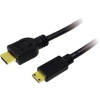 LogiLink CH0023 HDMI-kabel HDMI Aansluitkabel HDMI-A-stekker, HDMI-mini-C-stekker 2.00 m Zwart 4K UHD - thumbnail