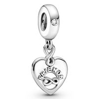 Pandora People 799294C01 Hangbedel Friends Forever Heart zilver - thumbnail