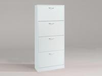 Schoenenkast ROZALA 4 deuren wit