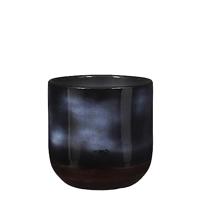 MICA Decorations Nora Bloempot, rond, blauw, 24 x 25 cm, voor bloemen en planten, meerkleurig, uniek