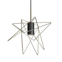 Nowodvorski Hanglamp Gstar Ø 30 cm zwart goud - thumbnail