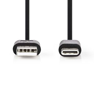 USB 2.0-Kabel | Type-C Male - A Male | 1,0 m | Zwart [CCGB60600BK10]