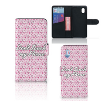 Alcatel 1B (2020) Portemonnee Hoesje Flowers Pink DTMP