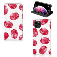 Apple iPhone 11 Pro Max Flip Style Cover Pink Macarons - thumbnail