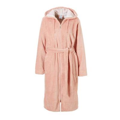 Vandyck fleece badjas Duchesse met ritssluiting en capuchon roze Vandyck fleece badjas Duchesse met ritssluiting en capuchon roze