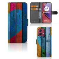 Motorola Moto G84 Book Style Case Wood Heart - Cadeau voor je Vriend - thumbnail