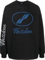 We11done sweat oversize à logo - Noir