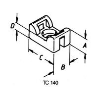 Helukabel TC 141 Bevestigingssokkel Schroefbaar 93003-500 Hittebestendig Transparant 500 stuk(s) - thumbnail