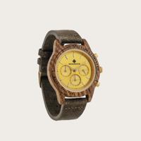 Houten Horloge Tuscany Rise Khaki
