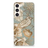 TPU Case voor Samsung Galaxy S23 Plus Vintage Bird Flowers - thumbnail