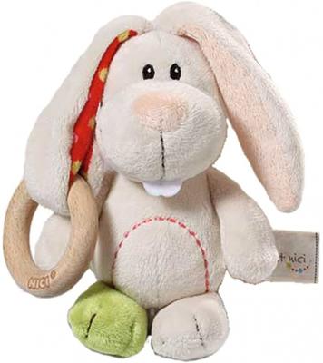 Nici bijtring Rabbit Tilli 18 x 12 x 5,5 cm hout/pluche wit Nici bijtring Rabbit Tilli 18 x 12 x 5,5 cm hout/pluche wit
