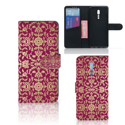 Wallet Case OPPO Reno Z Barok Pink Wallet Case OPPO Reno Z Barok Pink