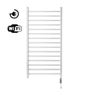 Radiator Sanicare Qubic Met Wifi 126,4 x 60 cm Wit Met Thermostaat Chroom Sanicare