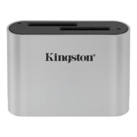 Kingston Technology Workflow SD Reader geheugenkaartlezer USB 3.2 Gen 1 (3.1 Gen 1) Zwart, Zilver - thumbnail